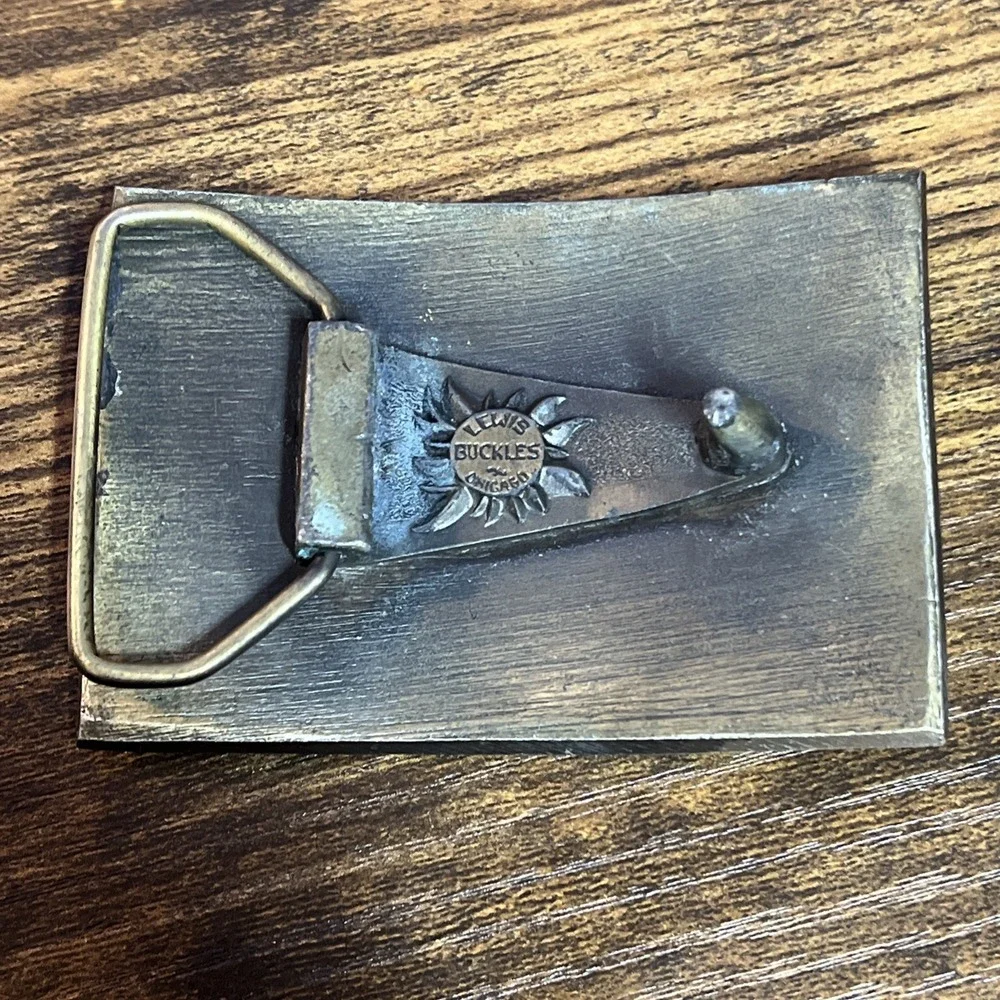 Vintage Henry Ford Detroit Automobiles Model T Car Record Year Belt Buckle